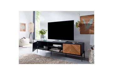 Lavbord Wohnling Eikentre foliert med 2 dører oppbevaringsbrett metallben landlig stil - Møbler - TV- & Mediamøbler - Mediestativ & veggfeste - TV-veggfeste