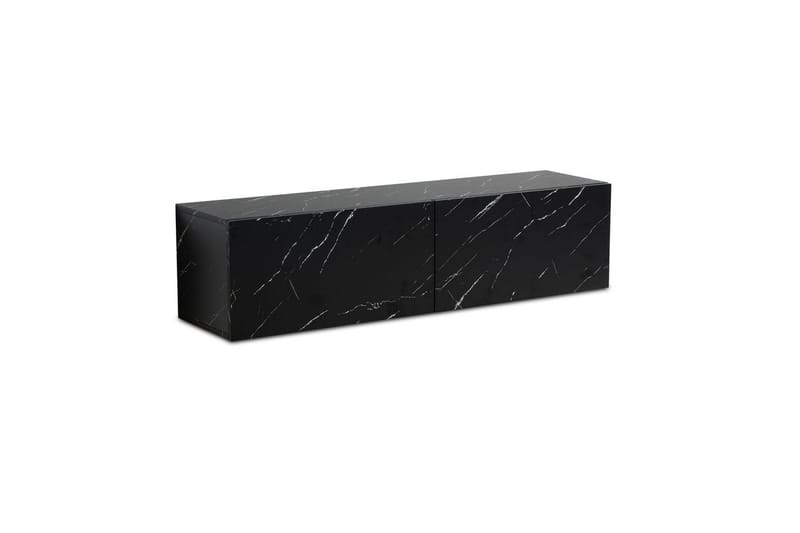 Lavbord Wohnling Foliert oppheng med klaffdør Moderne Marmor, Svart, 120 cm - Marmor, Svart, 120 cm - Møbler - TV- & Mediamøbler - Mediestativ & veggfeste - TV-veggfeste