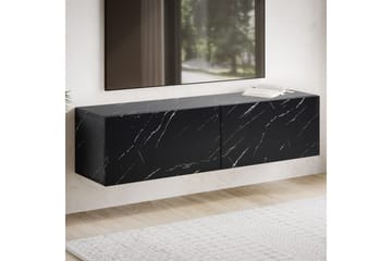 Lavbord Wohnling Foliert oppheng med klaffdør Moderne Marmor, Svart, 120 cm - Marmor, Svart, 120 cm - Møbler - TV- & Mediamøbler - Mediestativ & veggfeste - TV-veggfeste