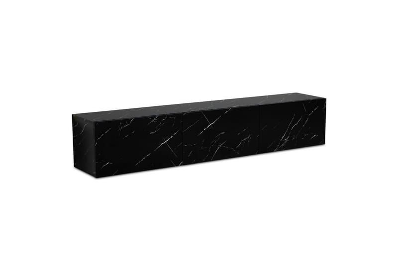 Lavbord Wohnling Foliert oppheng med klaffdør Moderne Marmor, Svart, 160 cm - Marmor, Svart, 160 cm - Møbler - TV- & Mediamøbler - Mediestativ & veggfeste - TV-veggfeste