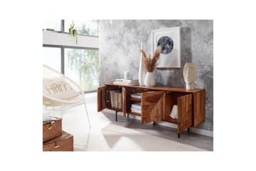 Lavbord Wohnling Heltre med oppbevaring 4 dører push to open landlig stil - Møbler - TV- & Mediamøbler - TV benk & mediabenk