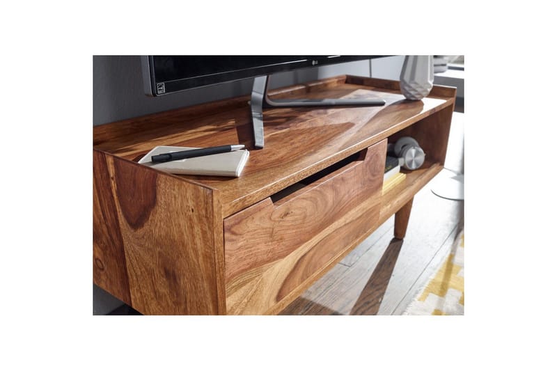 Lavbord Wohnling Massivt tre med oppbevaring 1 dør treben landlig stil - Møbler - TV- & Mediamøbler - TV benk & mediabenk