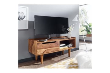 Lavbord Wohnling Massivt tre med oppbevaring 1 dør treben landlig stil - Møbler - TV- & Mediamøbler - TV benk & mediabenk