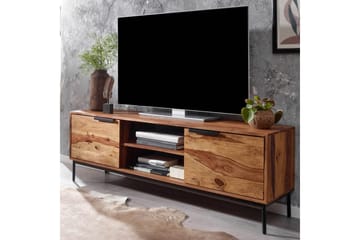 Lavbord Wohnling Massivt tre med oppbevaring 2 dører landlig stil - Møbler - TV- & Mediamøbler - TV benk & mediabenk