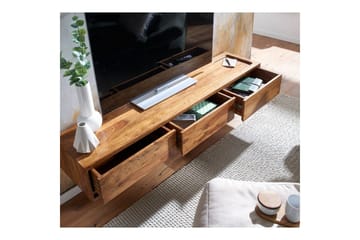 Lavbord Wohnling Massivt treoppheng med 3 skuffer, landlig stil - Møbler - TV- & Mediamøbler - TV-hylle