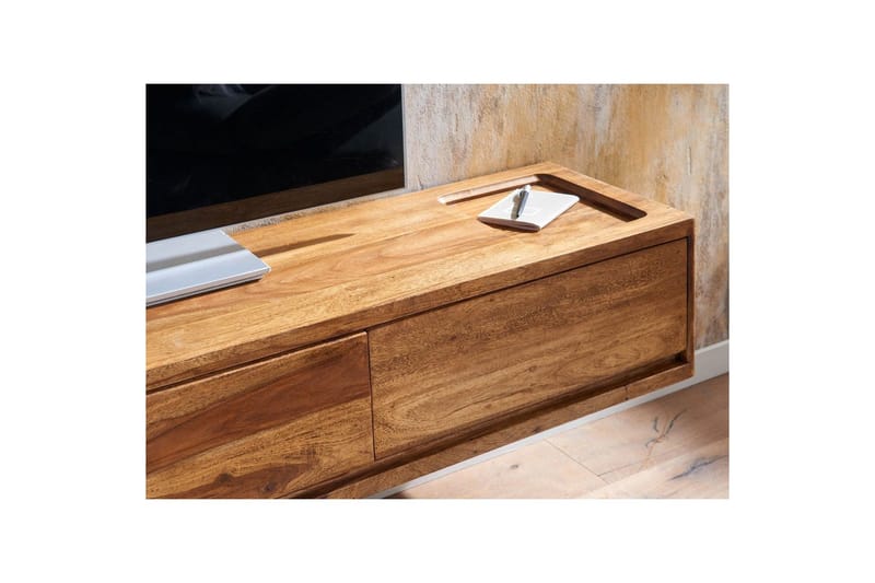 Lavbord Wohnling Massivt treoppheng med 3 skuffer, landlig stil - Møbler - TV- & Mediamøbler - TV-hylle