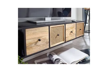 Lavbord Wohnling Metall Hengende med 3 Skuffer i Massivt Tre Industriell - Møbler - TV- & Mediamøbler - Mediestativ & veggfeste - TV-veggfeste