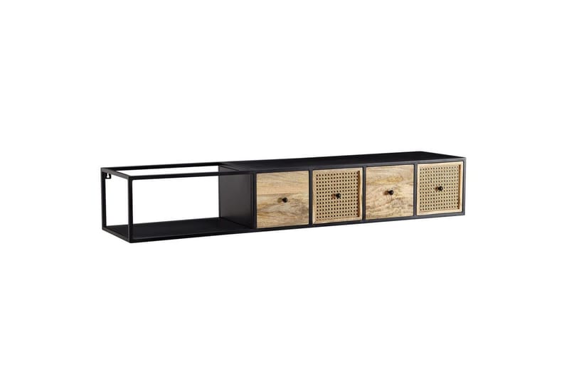 Lavbord Wohnling Metall Hengende med 3 Skuffer i Massivt Tre Industriell