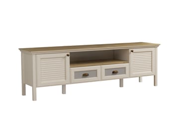 Lopira TV-benk 180 cm - Krem, eik, grå - Møbler - TV- & Mediamøbler - Mediestativ & veggfeste - TV-veggfeste