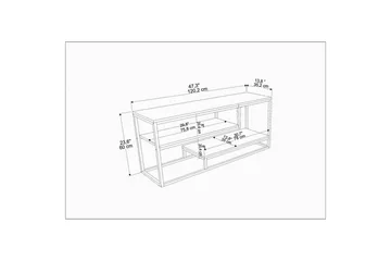 Lorin TV-benk 120 cm - Hvit - Møbler - TV- & Mediamøbler - TV benk & mediabenk