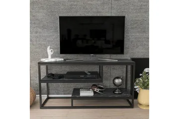 Lorin TV-benk 120 cm - Sort/Hvit - Møbler - TV- & Mediamøbler - TV benk & mediabenk
