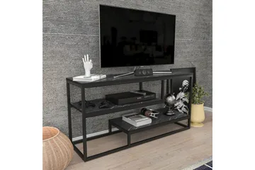 Lorin TV-benk 120 cm - Sort/Hvit - Møbler - TV- & Mediamøbler - TV benk & mediabenk