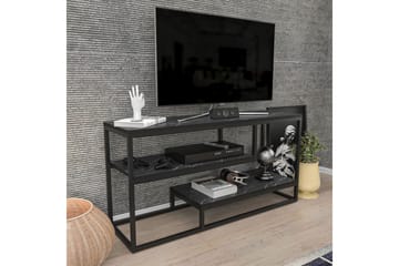 Lorin TV-benk 120 cm - Sort/Hvit - Møbler - TV- & Mediamøbler - TV benk & mediabenk