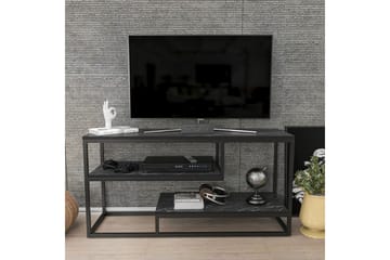 Lorin TV-benk 120 cm - Sort/Hvit - Møbler - TV- & Mediamøbler - TV benk & mediabenk