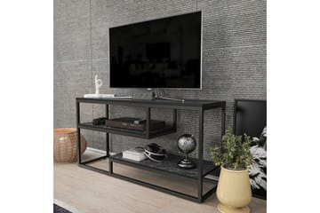 Lorin TV-benk 120 cm - Sort/Hvit - Møbler - TV- & Mediamøbler - TV benk & mediabenk