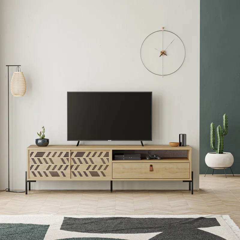 Losina TV-benk 170 cm - Sapphire Oak - Møbler - TV- & Mediamøbler - Mediestativ & veggfeste - TV-veggfeste
