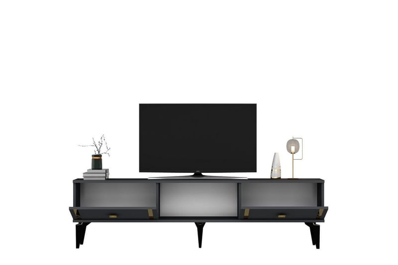 Male TV-benk 150 cm - Antrasitt/Gull - Møbler - TV- & Mediamøbler - TV benk & mediabenk