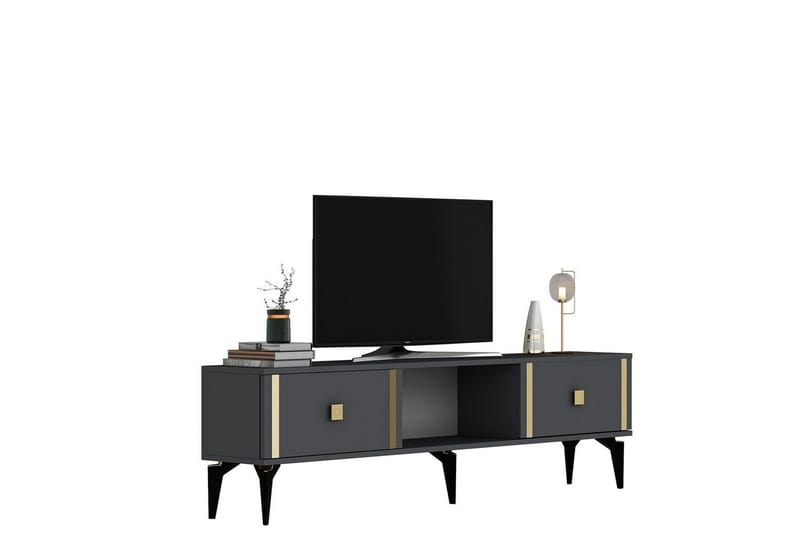 Male TV-benk 150 cm - Antrasitt/Gull - Møbler - TV- & Mediamøbler - TV benk & mediabenk