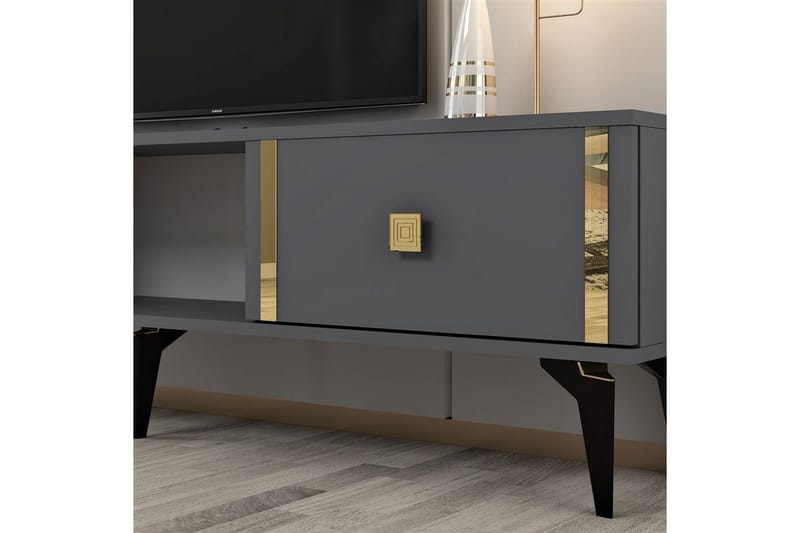 Male TV-benk 150 cm - Antrasitt/Gull - Møbler - TV- & Mediamøbler - TV benk & mediabenk