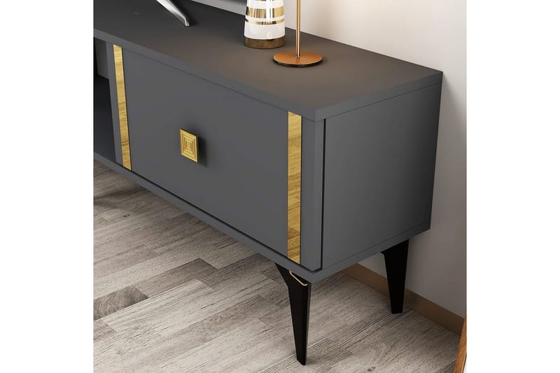 Male TV-benk 150 cm - Antrasitt/Gull - Møbler - TV- & Mediamøbler - TV benk & mediabenk