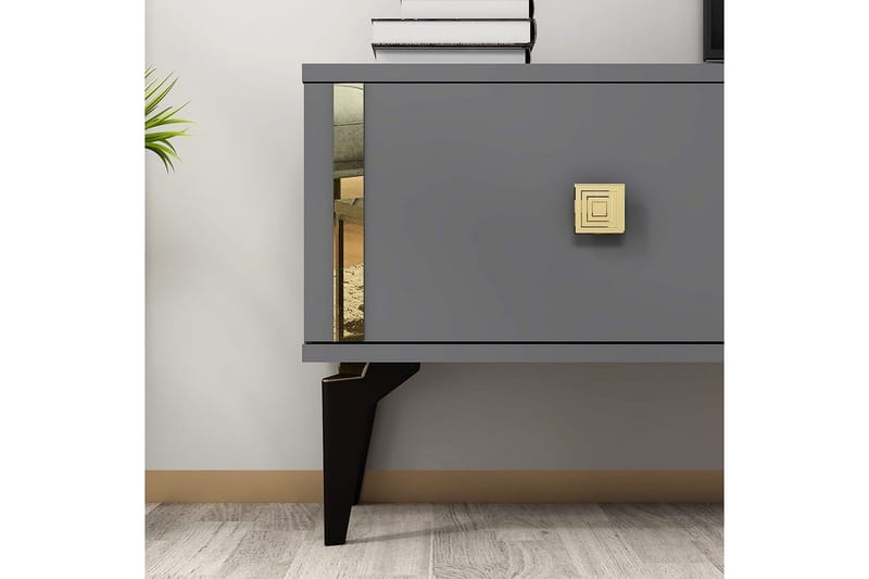 Male TV-benk 150 cm - Antrasitt/Gull - Møbler - TV- & Mediamøbler - TV benk & mediabenk