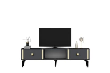 Male TV-benk 150 cm - Antrasitt/Gull - Møbler - TV- & Mediamøbler - TV benk & mediabenk