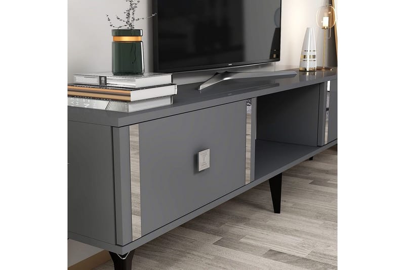 Male TV-benk 150 cm - Antrasitt/Sølv - Møbler - TV- & Mediamøbler - TV benk & mediabenk