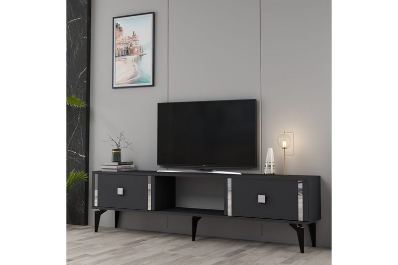 Male TV-benk 150 cm - Antrasitt/Sølv - Møbler - TV- & Mediamøbler - TV benk & mediabenk