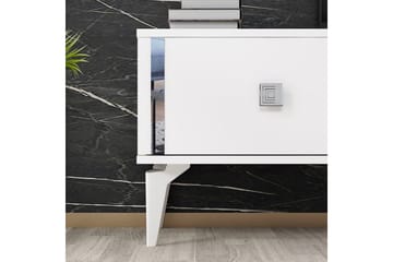 Male TV-benk 150 cm - Hvit/Sølv - Møbler - TV- & Mediamøbler - TV benk & mediabenk