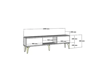 Maren TV-benk 150 cm - Eik/Antrasitt - Møbler - TV- & Mediamøbler - TV benk & mediabenk