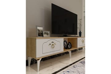 Maren TV-benk 150 cm - Eik/Hvit - Møbler - TV- & Mediamøbler - TV benk & mediabenk