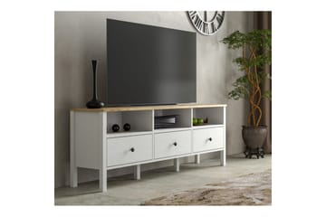 Marven TV-benk 160 cm - Natur/Hvit - Møbler - TV- & Mediamøbler - TV benk & mediabenk
