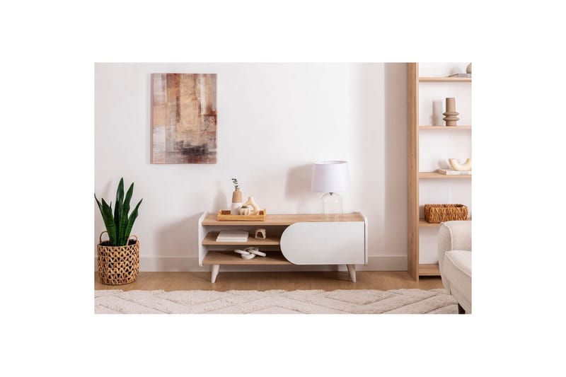 Mirra TV-benk 120 cm - Blå/Hvit - Møbler - TV- & Mediamøbler - TV benk & mediabenk