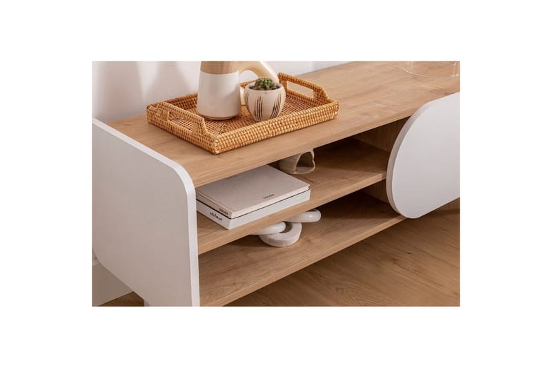 Mirra TV-benk 120 cm - Blå/Hvit - Møbler - TV- & Mediamøbler - TV benk & mediabenk