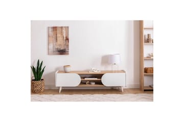 Mirra TV-benk 160 cm - Blå/Hvit - Møbler - TV- & Mediamøbler - TV benk & mediabenk
