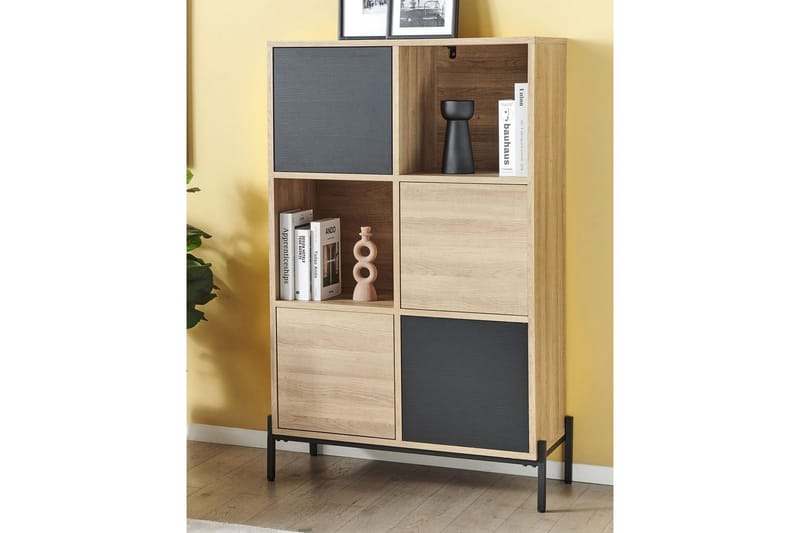Moines Bokhylle 80 cm i Eik - Lysebrun - Oppbevaring - Hylle - Bokhylle