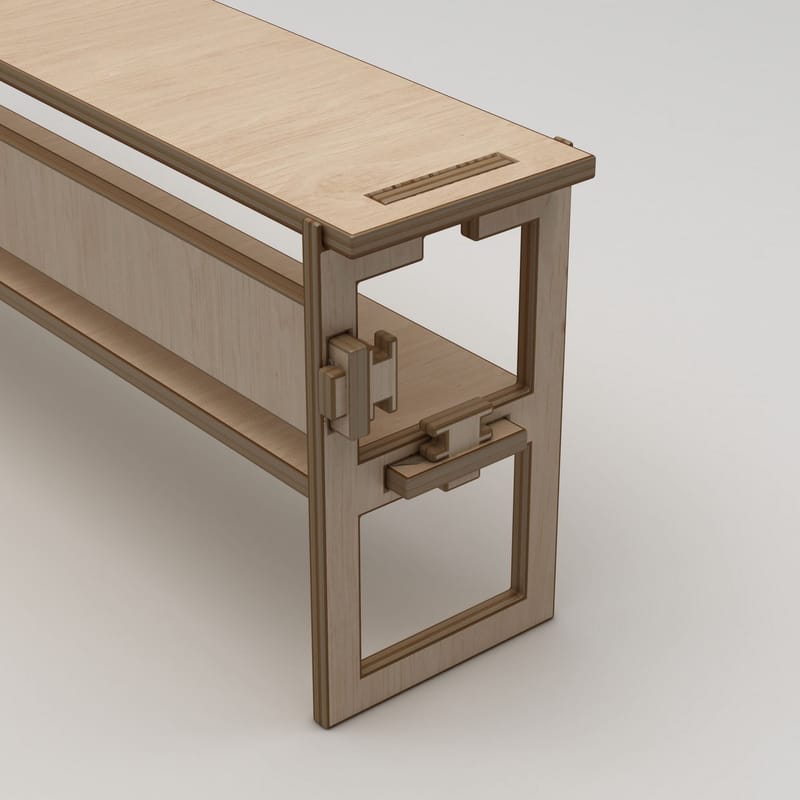 Mopira TV-benk 220 cm - Naturlig tre - Møbler - TV- & Mediamøbler - Mediestativ & veggfeste - TV-veggfeste