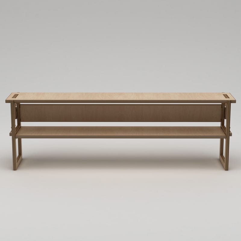 Mopira TV-benk 220 cm - Naturlig tre - Møbler - TV- & Mediamøbler - Mediestativ & veggfeste - TV-veggfeste