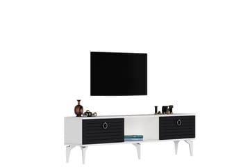 Mula TV-benk 150 cm - Hvit/Antrasitt - Møbler - TV- & Mediamøbler - TV benk & mediabenk