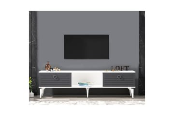 Mula TV-benk 150 cm - Hvit/Antrasitt - Møbler - TV- & Mediamøbler - TV benk & mediabenk