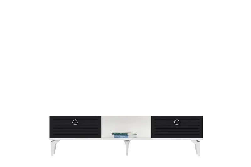 Mula TV-benk 150 cm, Hvit/Antrasitt