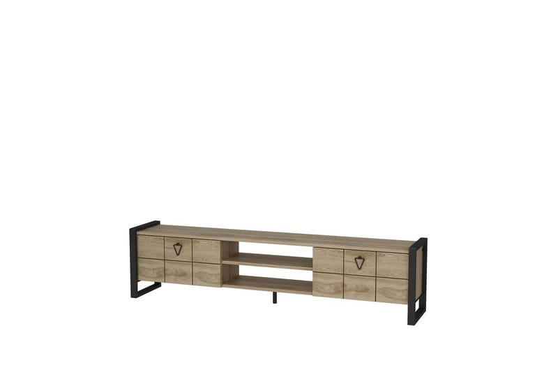 Munetaka TV-benk 184 cm, Eik/Sort