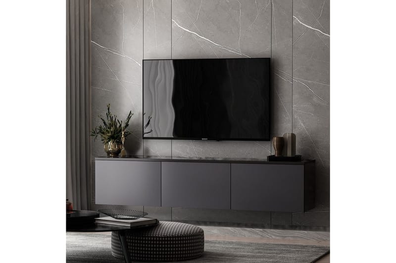 Neon TV-benk 160 cm - Antrasitt - Møbler - TV- & Mediamøbler - TV benk & mediabenk