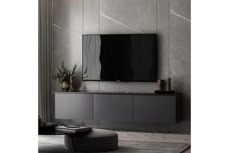 Neon TV-benk 160 cm - Antrasitt - Møbler - TV- & Mediamøbler - TV benk & mediabenk