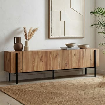 Nexus TV-benk 180 cm - Atlantic Pine og svart - Møbler - TV- & Mediamøbler - Mediestativ & veggfeste - TV-veggfeste