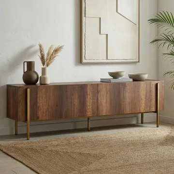 Nexus TV-benk 180 cm - Barok Walnut Gold - Møbler - TV- & Mediamøbler - Mediestativ & veggfeste - TV-veggfeste