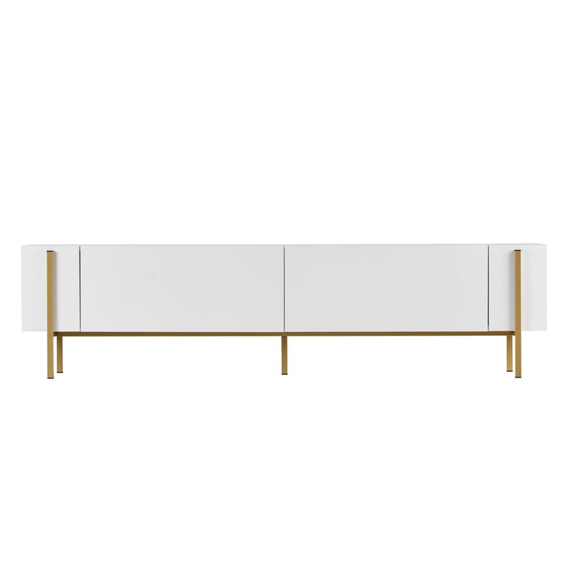 Nexus TV-benk 180 cm - Hvitt og gull - Møbler - TV- & Mediamøbler - Mediestativ & veggfeste - TV-veggfeste