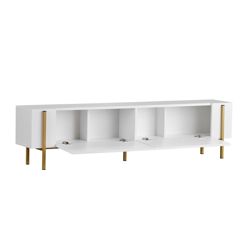 Nexus TV-benk 180 cm - Hvitt/gull - Møbler - TV- & Mediamøbler - TV benk & mediabenk
