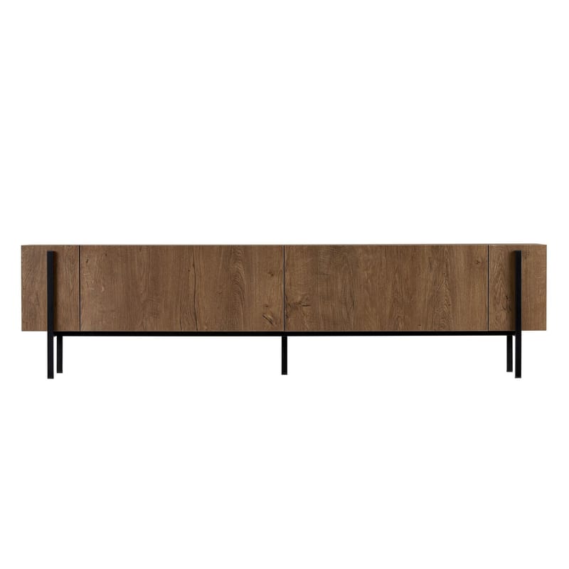 Nexus TV-benk 180 cm - Kafkas Oak og Black - Møbler - TV- & Mediamøbler - Mediestativ & veggfeste - TV-veggfeste