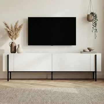 Nexus TV-benk 180 cm - Wood Black og Black - Møbler - TV- & Mediamøbler - Mediestativ & veggfeste - TV-veggfeste